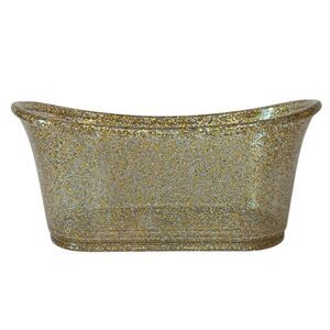 Bath And Body Works Glitter Bathtub Plastic Acrylic Gold And Silver 11 x 5 x 4
